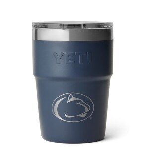 YETI 16 oz stackable navy tumbler with Penn State Athletic Logo